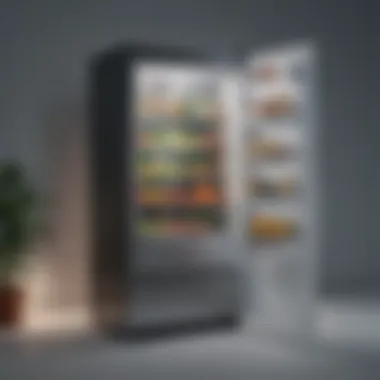 Energy-efficient high-end refrigerator freezer showcasing eco-friendly design