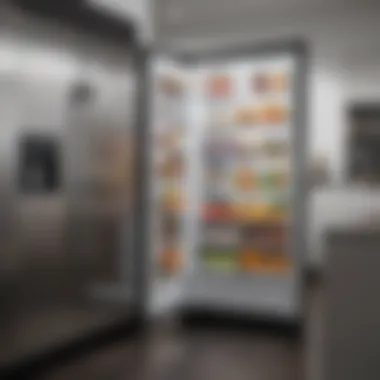 Interior layout of a spacious high-end refrigerator freezer