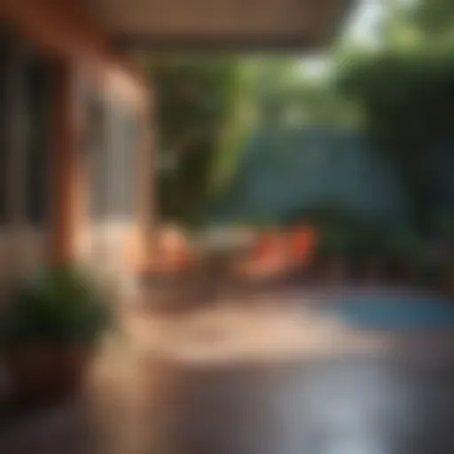 Vibrant color palette for an outdoor patio