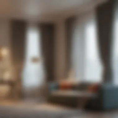 Elegant Curtain for Space Division Elegant curtain separating living area