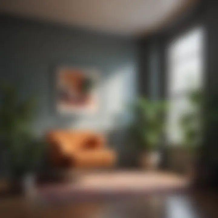 Interior space transformed by coordinated paint colors