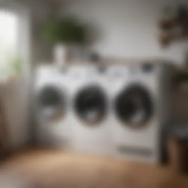 Variety of washer dryer models on display