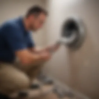 Professional Expertise in Dryer Vent Cleaning Professional dryer vent cleaning service in action