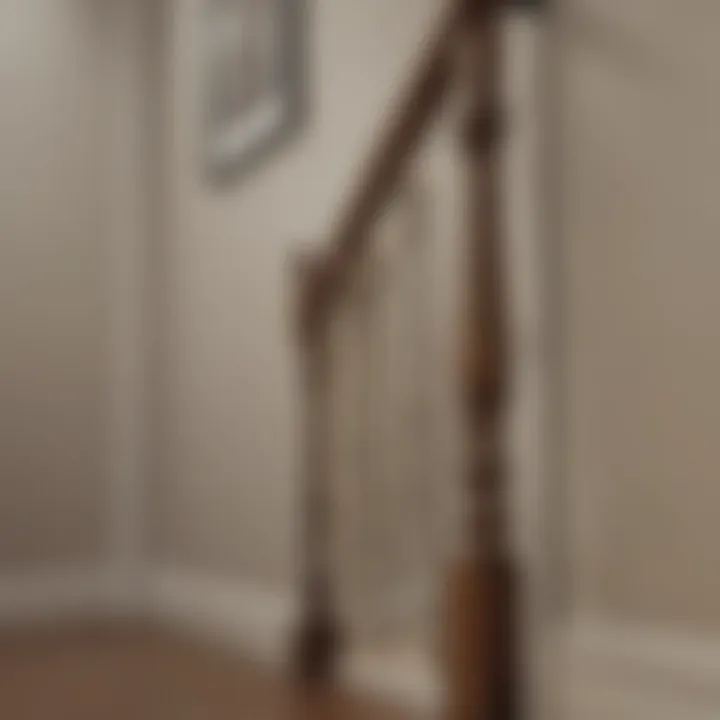 Vintage-inspired bannister rail with a classic finish