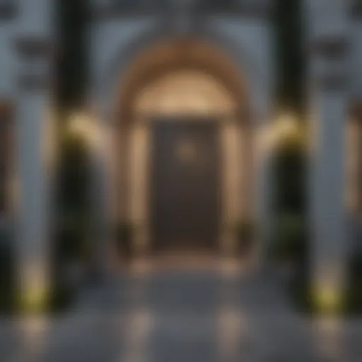 Stunning architectural design of a front entrance