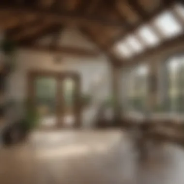 Rustic Charm in Second-Floor Extensions Cozy second-floor extension featuring a rustic charm and wooden beams