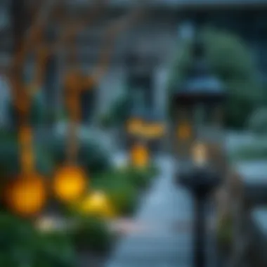 Elegant Lanterns for Walkways Elegant lanterns lining a serene walkway