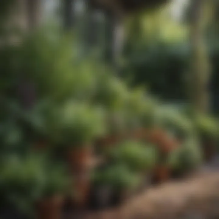 Herb garden featuring a mix of traditional and exotic plants