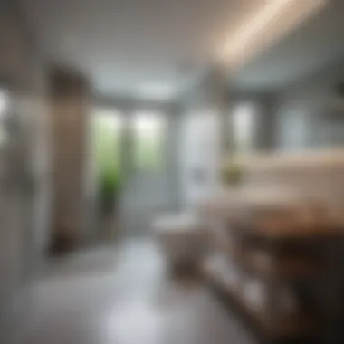 Maximizing Light and Space Bright and airy small bathroom layout showcasing functionality