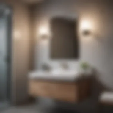 Contemporary Fixture Selection Chic fixtures enhancing the aesthetic of a small bathroom