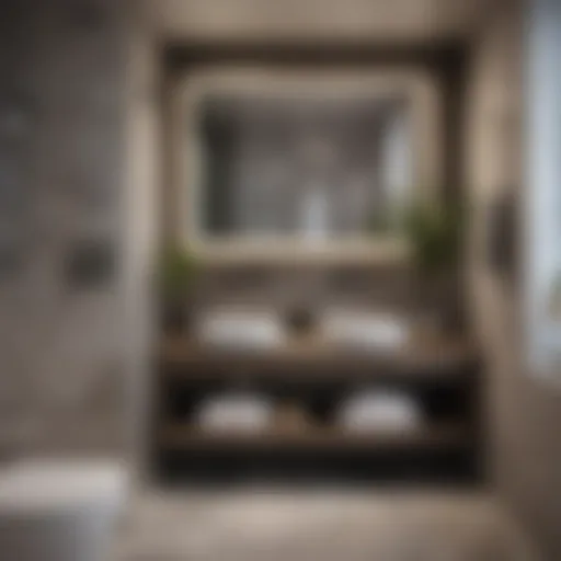 Contemporary small bathroom with sleek fixtures