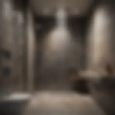 Stylish Shower-Centric Design Modern shower space with elegant tiles and minimalist decor