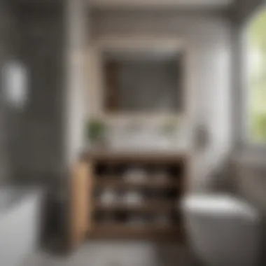 Efficient Use of Space Smart storage solutions in a compact bathroom