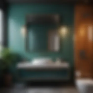 Trendy Color Schemes for Small Bathrooms Trendy color scheme in an elegant bathroom