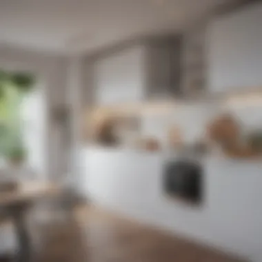 Compact white kitchen featuring modern appliances