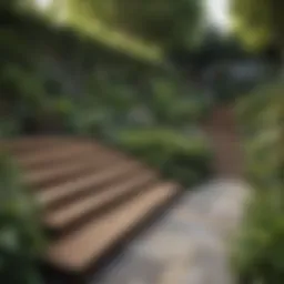 Stunning terraced garden in a sloped backyard