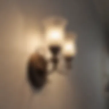 Elegant wall sconces adding decor and light to a hallway