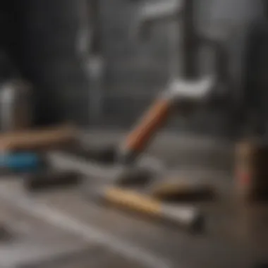 Tools and materials needed for maintaining drain pipes