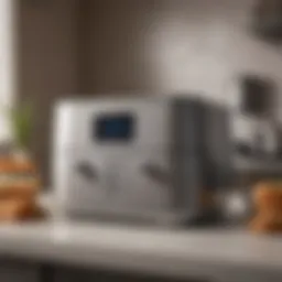 Sleek design of the KitchenAid Air Fryer Toaster showcasing its modern features