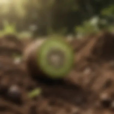 Optimal Soil for Kiwi Cultivation Healthy soil composition ideal for kiwi plant growth