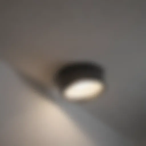 Detailed view of recessed lighting installation materials