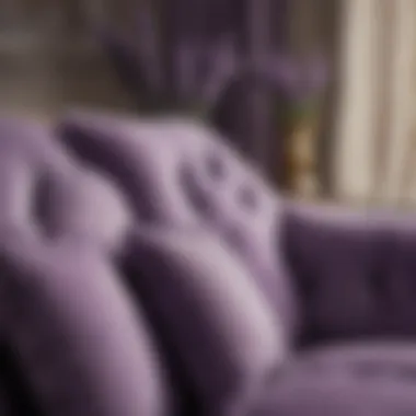 Luxurious lavender-themed fabric selections for upholstery