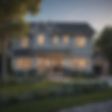 Modern Elegance in Light Grey Siding A stunning light grey siding house with a modern architectural design