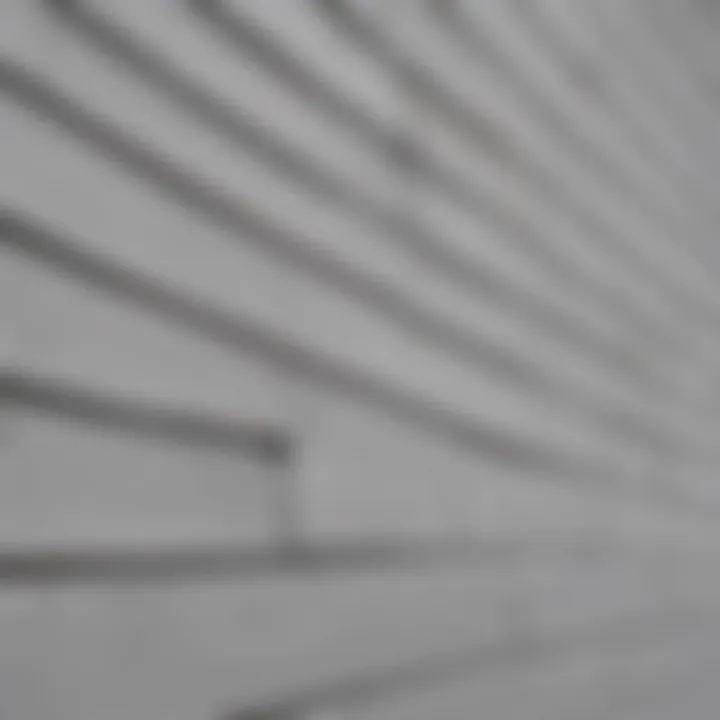 Close-up of light grey siding texture showcasing material quality