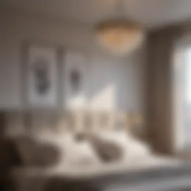 Elegant Lighting Fixtures Elegant lighting fixtures enhancing the ambience of the bedroom