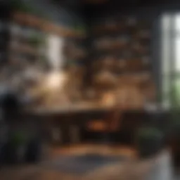 A meticulously organized workspace filled with design materials and tools.