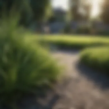 Varieties of Grass for Lawns Different grass types in a garden