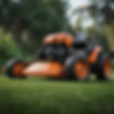 Essential Mowing Equipment Close-up of mowing equipment