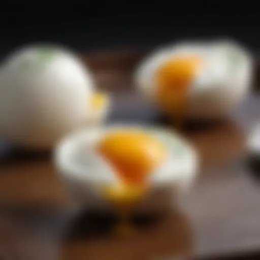 A perfectly poached egg showcasing a silky texture and vibrant yolk.
