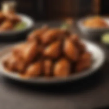 Presentation of Culinary Excellence A beautifully plated dish of chicken wings