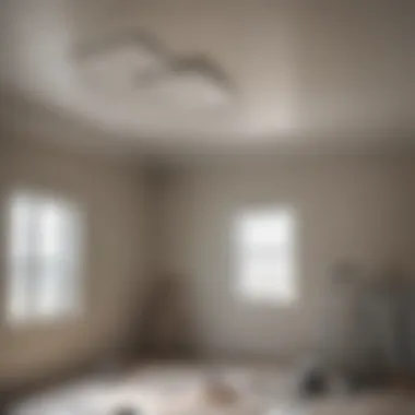 Preparing the work area for drywall ceiling removal