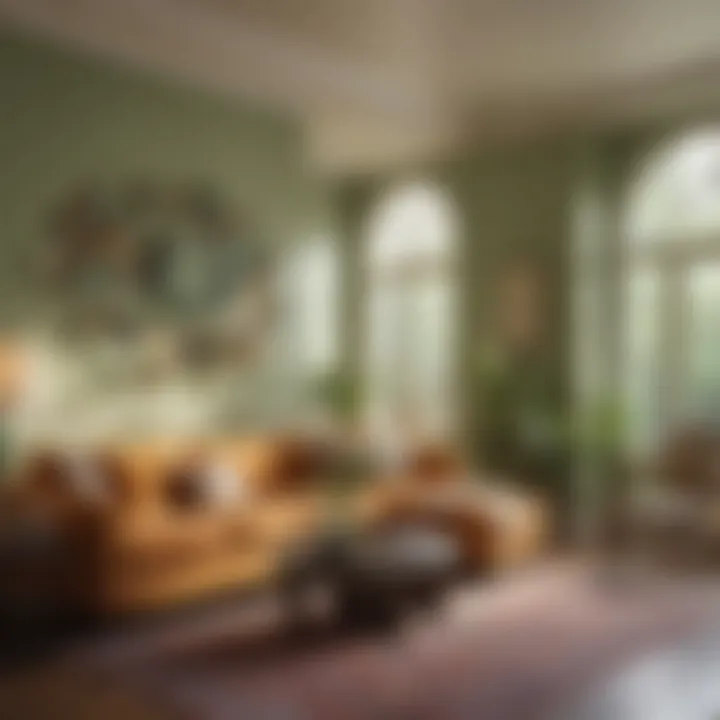 Interior design concept featuring matched paint colors
