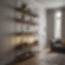 Stylish shelving solutions for narrow hallways