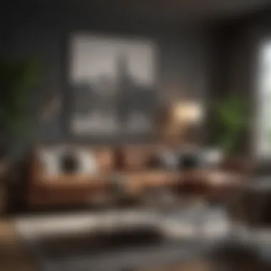 Inviting Lounge Area with Distinct Touches Cozy lounge area with unique accessories