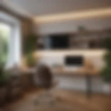 Contemporary Workspace for Productivity Functional workspace with contemporary style