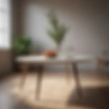 Minimalist Table Design Minimalist table design using geometric shapes and neutral colors