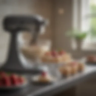 Elegant Dessert Presentation Elegant presentation of desserts made with the miniature mixer