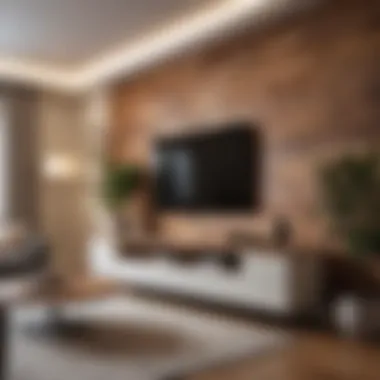 Warmth of Wood: Creating Inviting Spaces Wood panel feature wall enhancing a cozy living room