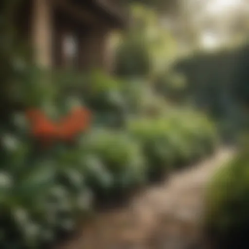 A vibrant garden filled with various repellent plants
