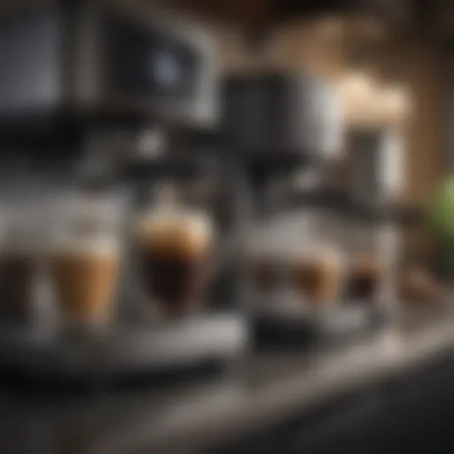 Variety of coffee makers showcasing different styles and functionalities