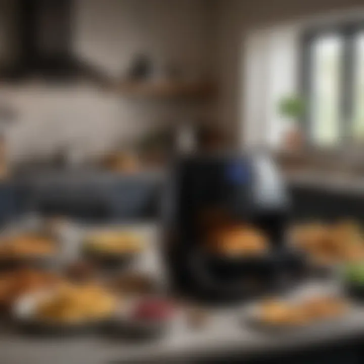 An array of dishes prepared using the Ninja Air Fryer XL