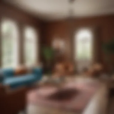 Harmonious Color Combinations in Living Rooms Elegant living room showcasing harmonious color combinations with brown furniture