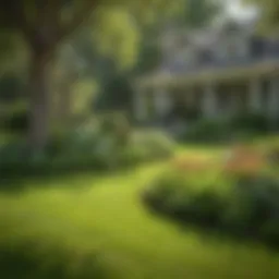 A lush green lawn in North Carolina
