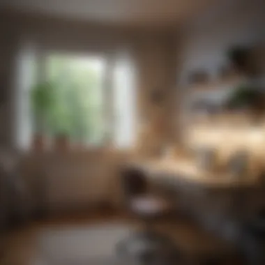 Modern Lighting Solutions for Sewing Rooms Brightly lit sewing workspace showcasing modern lighting solutions