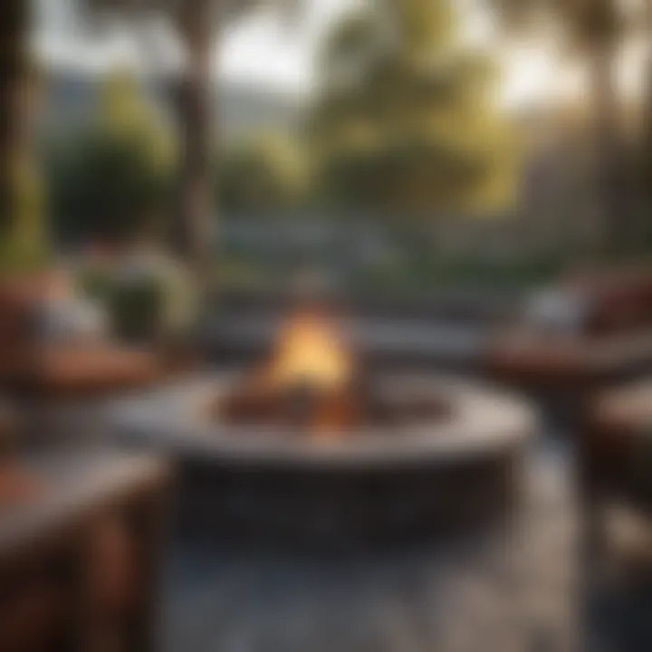 Cozy fire pit area with comfortable seating options