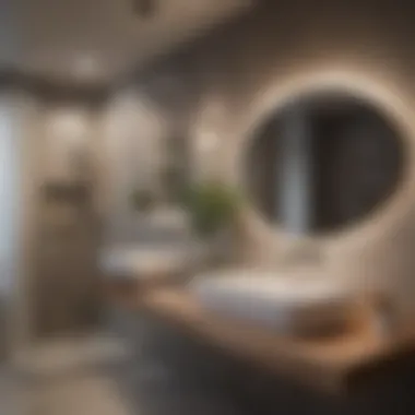 Effective Lighting Design for Small Spaces Brightly lit small bathroom showcasing effective lighting design